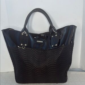 Versace fragrances Black Tote Bag